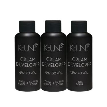 Imagem de Kit Keune Tinta Color & So Pure Color 6% 20V + 9% 30V + 12% 40V 60ml (