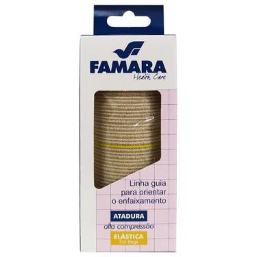 Imagem de Atadura Elástica Alta Compressão 15Cm X 1,30M Cor Bege - Famara