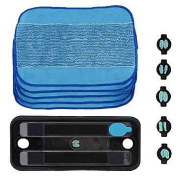 Imagem de JIANWEI Conjunto de 11 almofadas de reservatório, almofadas de esfregão compatíveis com aspirador de pó iRobo-t Braava 380 380t 320 Mint 4200 5200, almofada de limpeza de substituição de microfibra