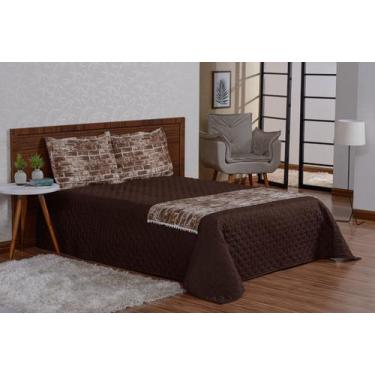Imagem de Kit Colcha Valencia Casal Queen 5 Peças Com Xale e Lençol  Lançamento 