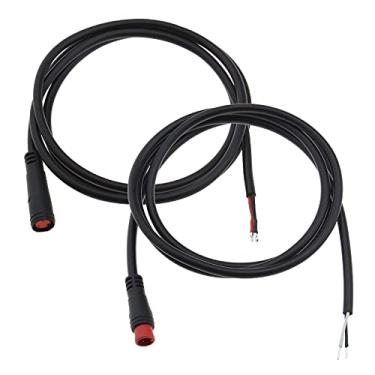 Imagem de Micro Traders Par de cabo de extensão IP65M8 impermeável 2 pinos macho e fêmea Ebike sensor de engrenagem elétrica scooter cabo 24AWG