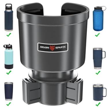 Imagem de Adaptador expansor de suporte de copo de carro atualizado com base ajustável deslocada, compatível com Yeti 14/24/36/1,304 ml, Hydro Flasks 32/4 oz, outras canecas grandes em 8,6 cm - 10 cm, prata, 1 pacote