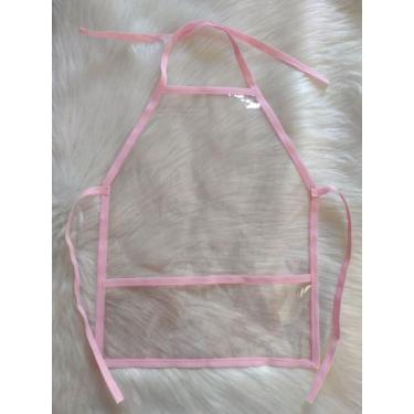 Imagem de Avental infantil artes pré escolar plástico cristal transparente - Esp