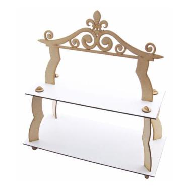 Imagem de Prateleira Porta Doces Cinzelado Linha Premium - Mdf Branco - Modernar