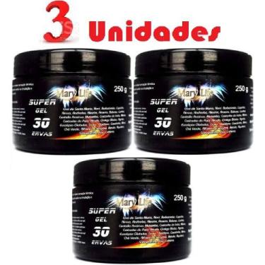 Imagem de Kit 3 Super Gel 30 Ervas 250g Super Potencia Para Conforto - Mary Life