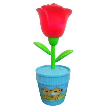 Imagem de Luminária Cofre Reutilizável Vaso com Flor - Pilha ou USB - Wincy