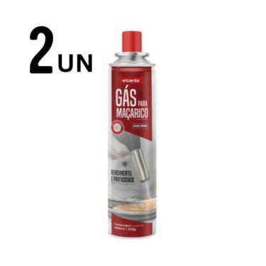 Imagem de 2 Refil Cartucho Gás Maçarico 400mL/215g - Etaniz