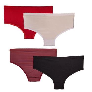 Imagem de Kit 4 Calcinhas Culote Moda Íntima Feminina Lingerie  127 - Luma Modas