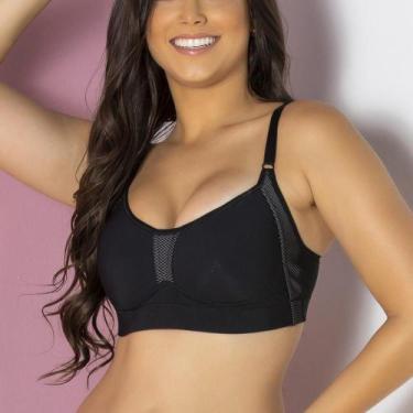 Imagem de Sutiã Top Dilady 318121 Sustentação, Preto, 44