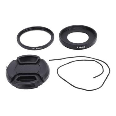 Imagem de Conjunto de Filtro de Lente, Capa de Lente + Filtro UV HD de 43 Mm + Conjunto de Chapéu de Lente de 43 Mm Compatível Com Lente Fixa de Compacto EF M 22 Mm F2 STM,
