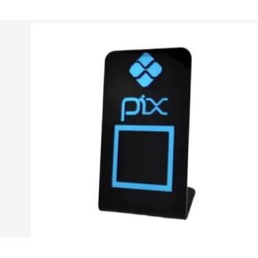 Imagem de Placa Pix Pagamento Qr code de Mesa Balção - DIDI, PRETO AZUL