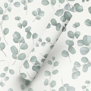 Imagem de Papel de Parede Adesivo Tema Floral Ornamental Verde Quarto - BAZAR DO