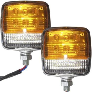 Imagem de Par Farol Led Empilhadeira Pisca Seta Ré Universal Iluminação 39W Sina