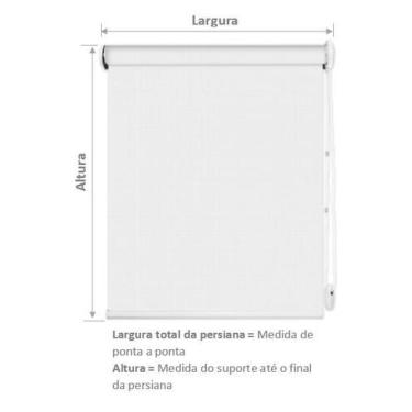 Imagem de Cortina Persiana De Rolo Blackout Pvc Corta Luz L 1,5x1,0 A - Central 