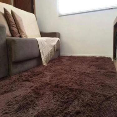 Imagem de Tapete De Sala Quarto Felpudo Peludo 1,40 X 1,00 Marrom - Claudia casa