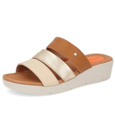 Imagem de Tamanco Anabela Feminino Tiras Casual Conforto Usaflex