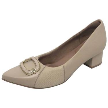 Imagem de Sapato Feminino Salto Bloco Conforto Casual Usaflex