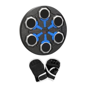 Imagem de menolana Máquina de boxe inteligente eletrônico parede alvo saco de areia música máquina de boxe alvo de parede iluminado para treino karate interior, Preto