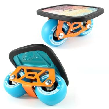 Imagem de TKT Freeskates de placa de alumínio - Skates habilidosos e livres - Rolamentos de alta qualidade com rodas de poliuretano