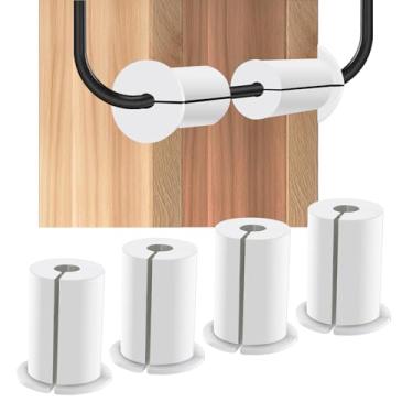 Imagem de Ilhós de parede, kit de roteamento de cabo de silicone para orifício de parede, kit de roteamento de cabos para Starlink, kit de montagem de silicone para passagem de orifício para ilhó de cabo