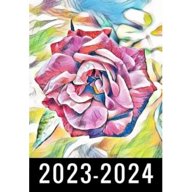 Imagem de 2-Year 2023-2024 Pocket Planner Rose Flower: Monthly Calendar & Agenda Organizer, Monthly Appointment Book, Jan 2023 Dec 2024 Personal Time ... next 2 years, Gifts For Rose Flower lovers.