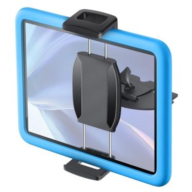 Imagem de Linkstyle Suporte para tablet 2 em 1 para carro, suporte universal de rotação de 360° CD Player para carro, bandeja de CD para carro, suporte para tablet para dispositivos de 4,7 a 12,9 polegadas,