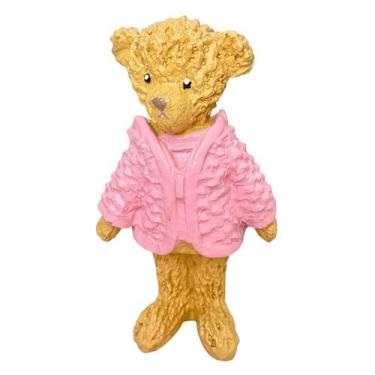 Imagem de 1 Urso Em Pé Ursinho em Resina Decoração Chá De Bebe Enfeite De Mesa -