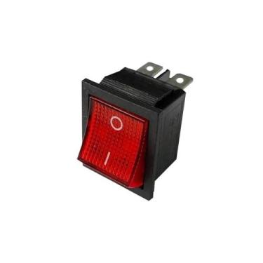 Imagem de Chave gangorra 16a lk2-201n on-of led 4polos  vermelha - LUKMA