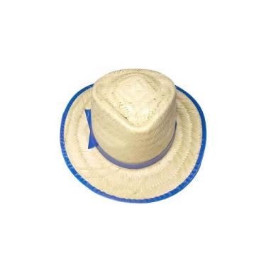Imagem de Chapéu De Palha Infantil - Azul - Festas e Fantasias
