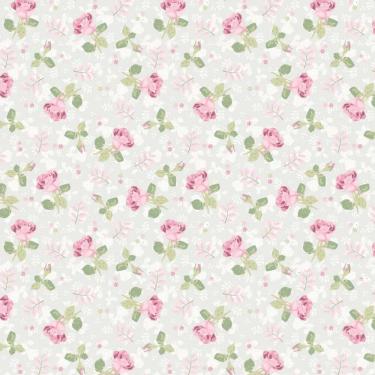 Imagem de Papel Parede Floral Rosas Vermelhas Claras Autocolante Sala