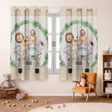 Imagem de Cortina Infantil Safari Baby 2.00x1.40 Blackout Corta Luz Decoração, M