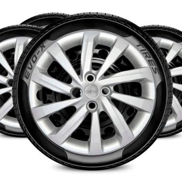 Imagem de Jogo Calota Aro 14 4x100 Design Nova Strada Compatível Fiat