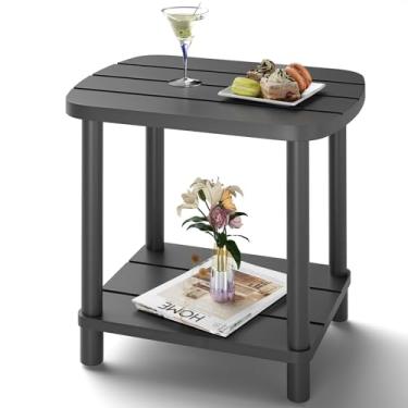 Imagem de LEJANEOYE Mesa Lateral Externa, Mesa De Pátio Externa Adirondack, Mesa De Canto Pequena De Pátio De Bambu, Mesa Externa Para Piscina, Varanda, Quintal, Banheiro E Interior. Fácil Manutenção E Resist