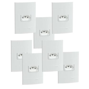 Imagem de 7 un Conjunto de Tomada Branco Fosco 10A 250V SCHNEIDER