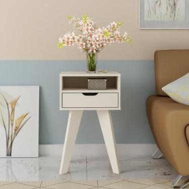 Imagem de Mesa Lateral de Apoio com Gaveta Pés Retrô Vip Artely