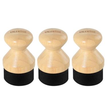 Imagem de VALENTISE Tábua de cortar aplicador de cera de óleo, 3 pacotes de aplicador de óleo mineral para tábua de corte de madeira, aplicador de bambu para óleo mineral de grau alimentício, utensílios de