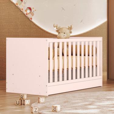 Imagem de Berço Mini Cama Doce Sonho Rosa Acetinado  - Qmovi
