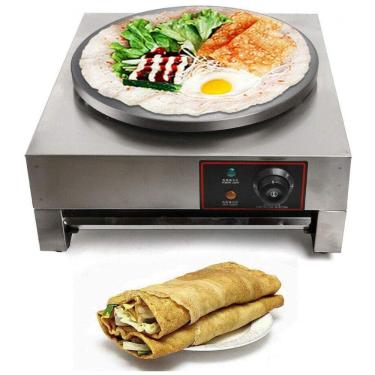 Imagem de Máquina de Crepe Elétrica antiaderente de Aço inoxidável, 110v, YIYIBYUS, Prateado