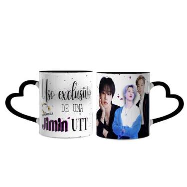 Imagem de Caneca BTS Jimin Utt - Lorraine Canecas, Preta Coraçao