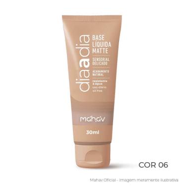 Imagem de Base Líquida Matte Mahav Dia a Dia Cobertura Natural Vegana