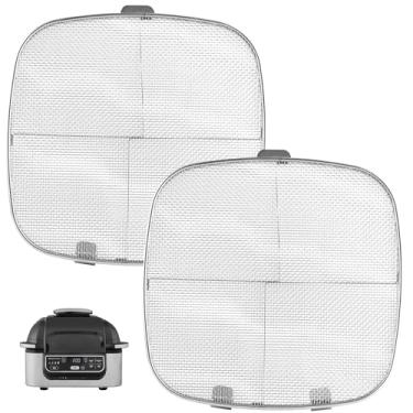Imagem de Pacote com 2 protetores contra respingos para Ninja AG300 AG301 AG301C AG300C Foodi Air Fryer acessórios, protetor contra respingos para Ninja 5 em 1 Smart Xl tela de malha para churrasqueira interna