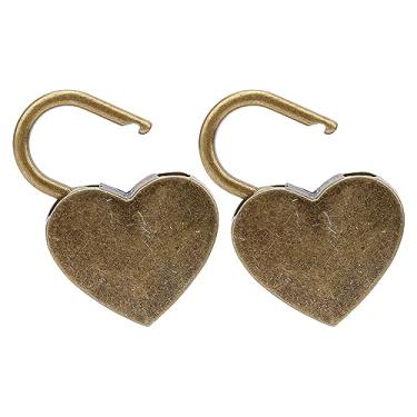 Imagem de 2 Conjuntos de Cadeados de Metal Vintage Em Forma de Coração Com Chaves - para Fts, Diários e Caixas de Jóias