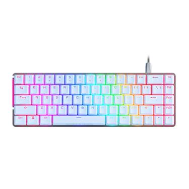 Imagem de ASUS ROG Falchion Ace Teclado mecânico compacto para jogos 65% RGB, interruptores e estabilizadores de interruptor ROG NX Brown lubrificados, espuma de amortecimento de som, teclas PBT, com fio com