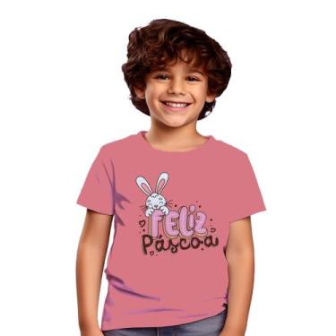 Imagem de Blusa camisa camiseta infantil Juvenil Menino Menina pascoa coelho - P