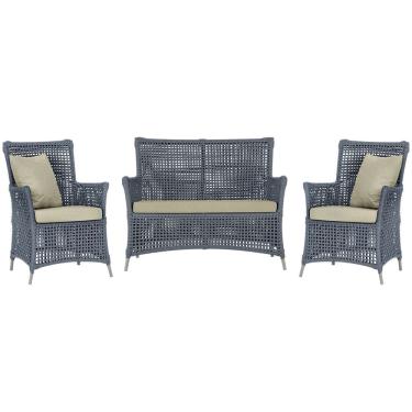 Imagem de  Jogo Sofá e 2 Poltronas de Área Igapó Alumínio