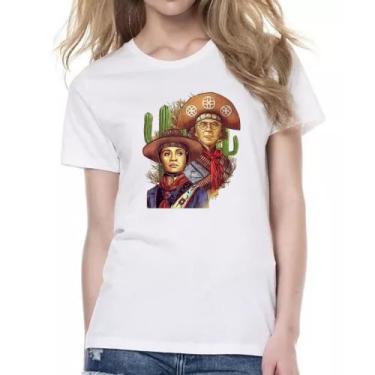 Imagem de Camiseta Baby Look Lampiao e Maria Bonita Pintura - Alearts, M