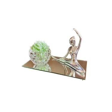 Imagem de Bandeja vidro preto para lavabo banheiro decoração enfeite decorativo 20x10(Espelho)