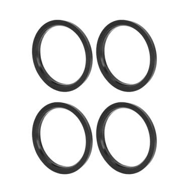Imagem de Hihaha Anéis centralizados no cubo da roda do carro Rodas duráveis Eixo central amortecedor Hubrings preto 4 peças OD 112,1 mm para ID 95,1 mm Policarbonato Material durável