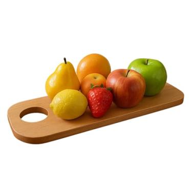 Imagem de Petisqueira de Madeira Oval 40x14cm para Frios, Queijos, Petiscos, Porções e Buffet | Tábua Rústica Decorativa para Churrasco, Eventos e Mesa Posta | Madeira Maciça Natural