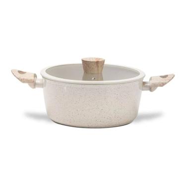 Imagem de Panela Caçarola de Indução Brinox Ceramic Life Sirius Vanilla - Ø22 cm - 2,7 Litros -...